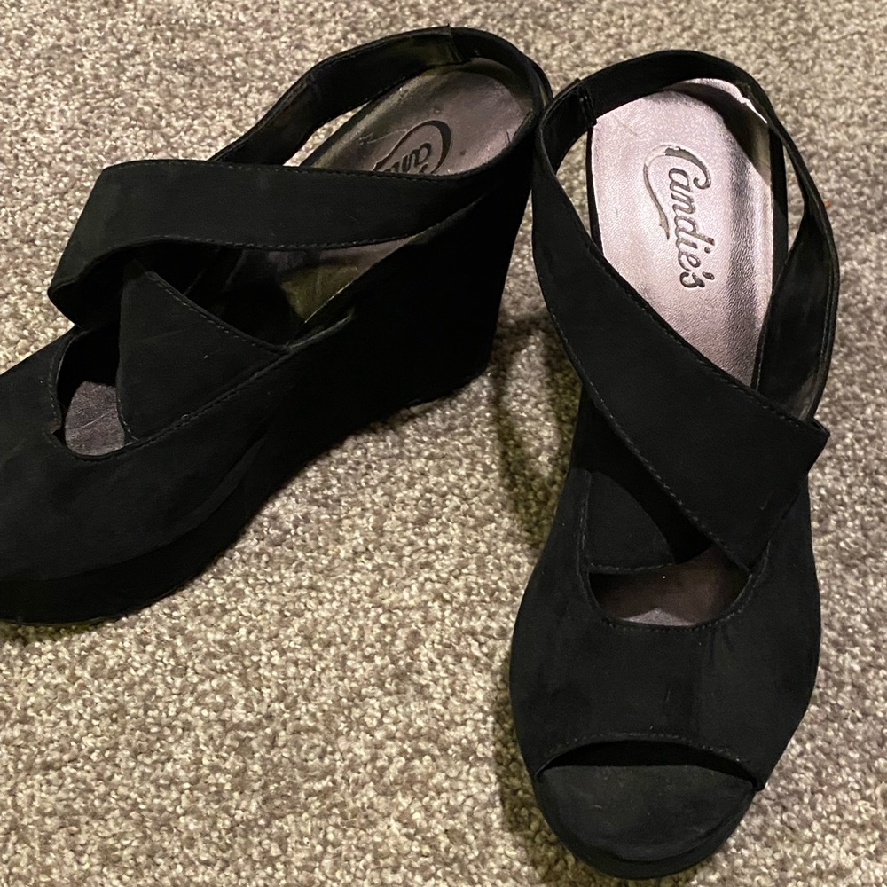 Candies suede like platform shoes